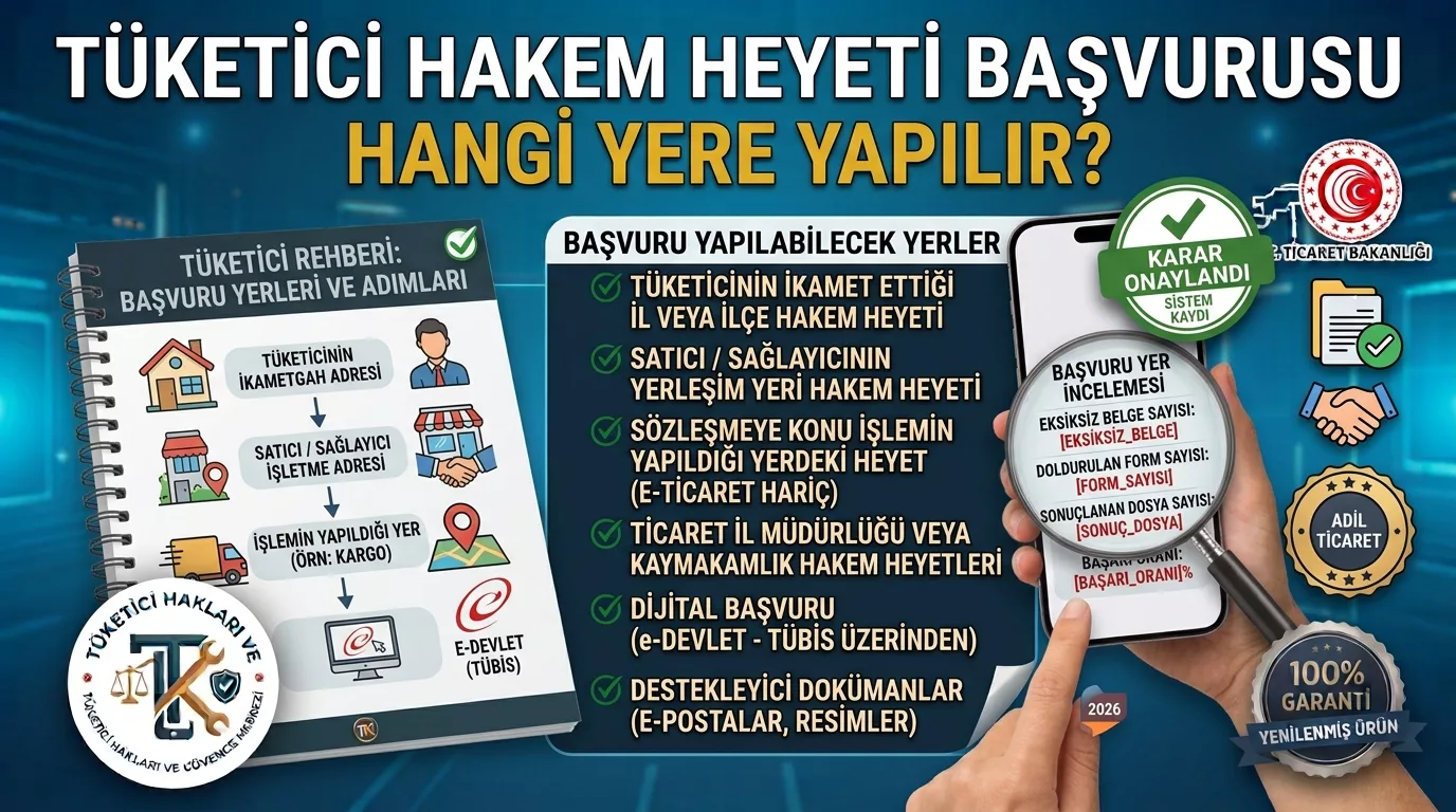 Tüketici Hakem Heyeti Başvurusu Hangi Yere Yapılır?