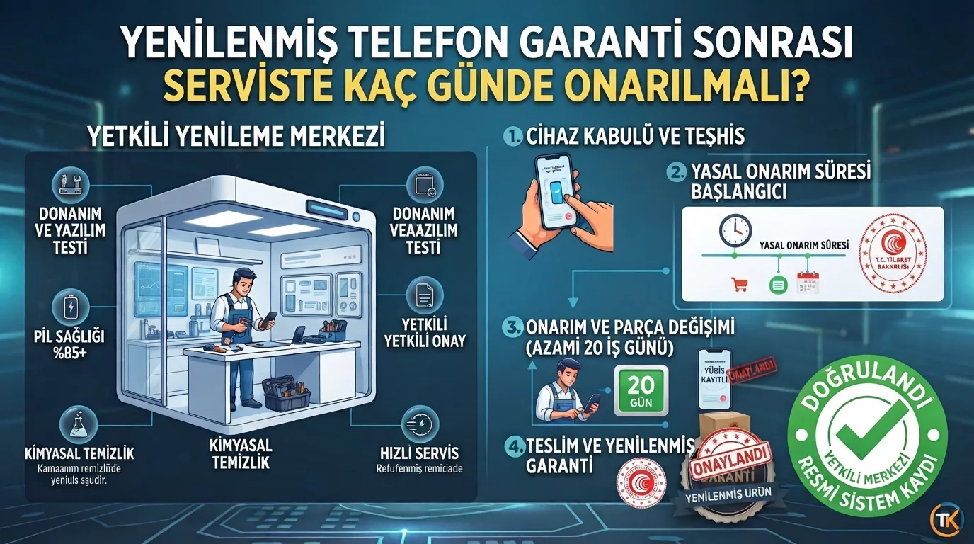 Yenilenmiş Telefon Garanti Sonrası Serviste Kaç Günde Onarılmalı?