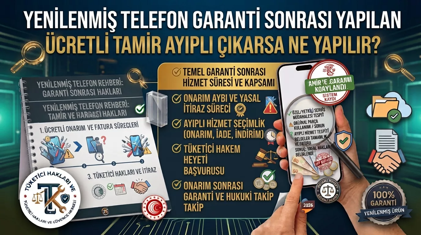 Yenilenmiş Telefon Garanti Sonrası Yapılan Ücretli Tamir Ayıplı Çıkarsa Ne Yapılır?